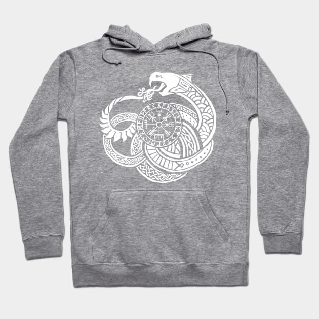 Jourmungandr (White Line) Hoodie by  Skulls in the crack